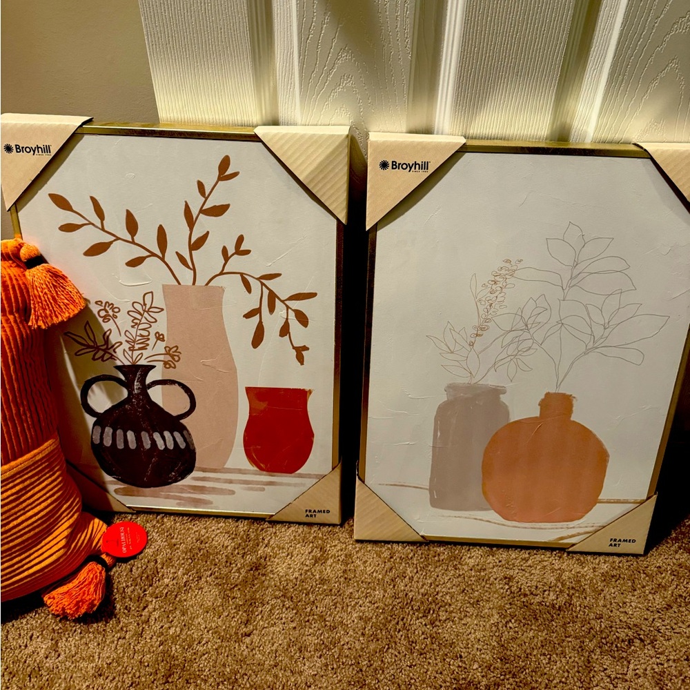 Wall art with matching pillow